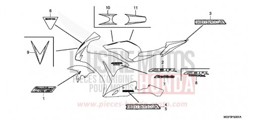 MARK/STRIPE (CBR1000RRD/E/RAD/E) CBR1000RRE de 2014